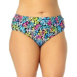 California Waves Juniors 16/18 Floral Ditsy-Floral Mid-Rise Bikini Bottoms 1404
